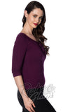 Banned Pretty Illusion Top in Aubergine side