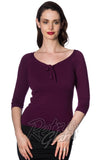 Banned Pretty Illusion Top in Aubergine