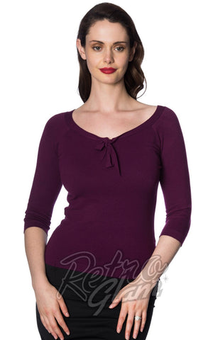 Banned Pretty Illusion Top in Aubergine