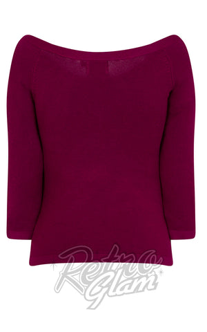 Banned Pretty Illusion Top in Bordeaux CAD back