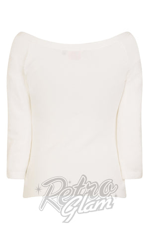 Banned Pretty Illusion Top in Off White CAD back