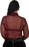 Banned Animal Appeal Top in Red Leopard curvy back