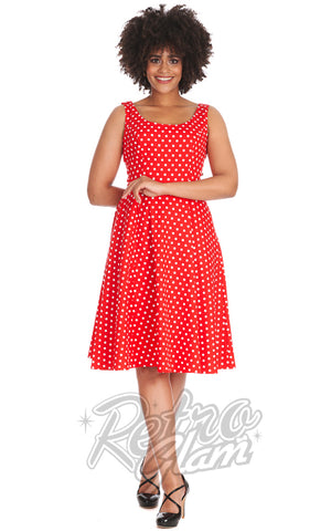 Banned Dot Days Dress in Red Polka
