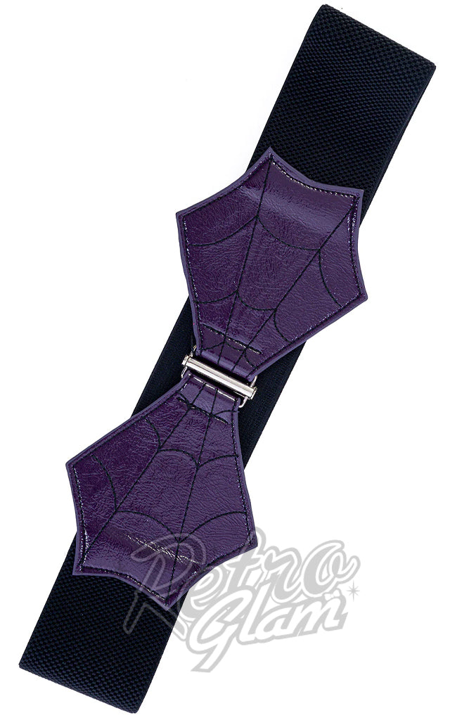 Banned Tabitha Bat Stretch Belt in Purple