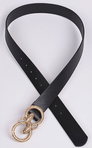 Double Snake Head Black Belt