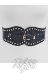 Silver Studded Wide Stretch Belt