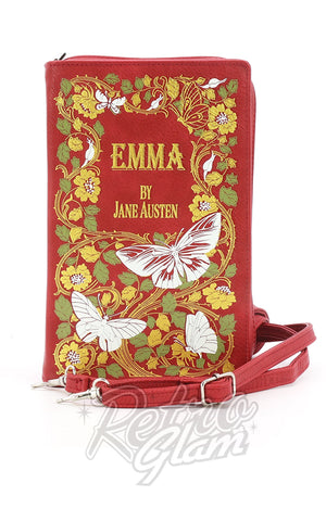 Comeco Emma Red Floral Crossbody/Clutch Book Handbag