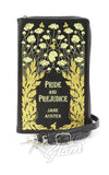 Comeco Pride & Prejudice Floral Crossbody/Clutch Book Handbag