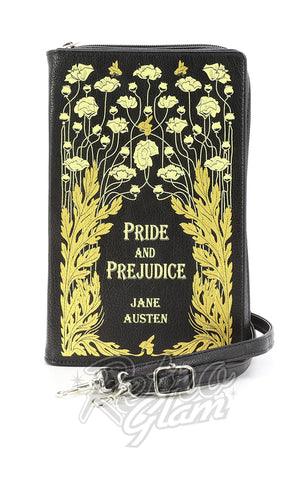 Comeco Pride & Prejudice Floral Crossbody/Clutch Book Handbag
