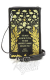 Comeco Pride & Prejudice Floral Crossbody/Clutch Book Handbag back