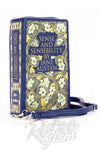 Comeco Sense And Sensibility Navy Crossbody/Clutch Book Handbag