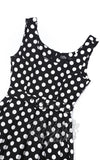 Dolly and Dotty Amanda Dress in Blk & White Polka bodice