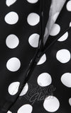 Dolly and Dotty Amanda Dress in Blk & White Polka zipper