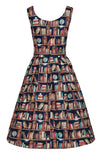 Dolly and Dotty Amanda Owl & Library Book Print Dress back