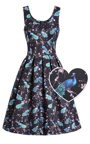 Dolly and Dotty Amanda Dress in Peacock Print