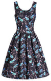 Peacock print dress