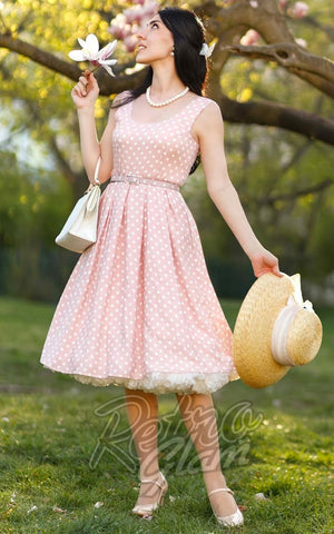 Woman in vintage dress 50s