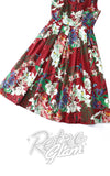 Dolly and Dotty Amanda Dress in Burgundy Botanical Print - Pre-Order