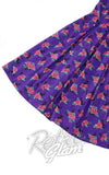Dolly and Dotty Lily Purple Cat & Rose Print Dress skirt