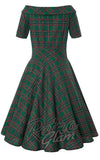 Dolly and Dotty Darlene Dress in Green Tartan cad back