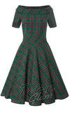 Dolly and Dotty Darlene Dress in Green Tartan cad