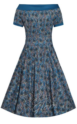 Dolly and Dotty Darlene Dress in Peacock Print back