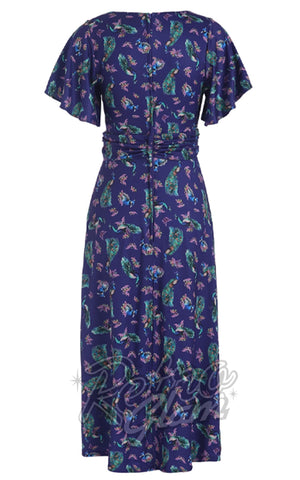 Dolly and Dotty Donna Dress in Peacock Print back
