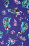 Dolly and Dotty Donna Dress in Peacock Print purple