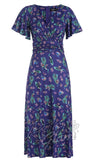 Dolly and Dotty Donna Dress in Peacock Print midi