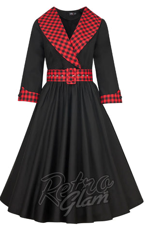 Dolly and Dotty Tiffany Red Tartan Collar Dress - Pre-Order