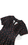 Dolly and Dotty Black Julia Dress in Cherry Print 40s