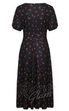 Dolly and Dotty Black Julia Dress in Cherry Print back