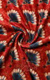 40s fabric fan print