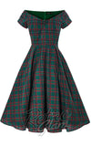 Dolly and Dotty Lily Swing Dress in Green Tartan cad