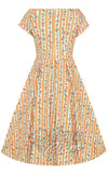 Dolly and Dotty Lily Dress in Orange Stripe Print back