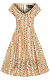 Dolly and Dotty Lily Dress in Orange Stripe Print
