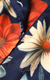 Dolly and Dotty Lily Swing Dress in Navy Tropical Floral Print 50s