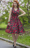 Dolly and Dotty May Swing Dress In Cherry Print rockabilly