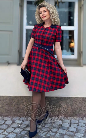 Dolly and Dotty Penelope Red Tartan Shirt Dress