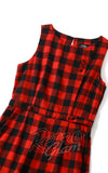 Dolly and Dotty Sylvia Jumpsuit in Red Tartan detail