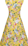 Dolly and Dotty Poppy Shirt Dress in Yellow Floral back
