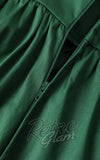 Dolly and Dotty Ruth Retro Long Sleeve Dress in Green zipper