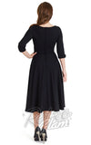 Dolly and Dotty Scarlette Midi Dress in Black back
