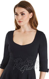 Dolly and Dotty Scarlette Midi Dress in Black bodice
