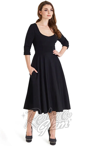 Dolly and Dotty Scarlette Midi Dress in Black