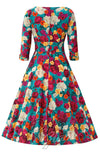 Dolly and Dotty Scarlette Dress in Multi Colour Garden Blossom back