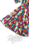 Dolly and Dotty Scarlette Dress in Multi Colour Garden Blossom skirt
