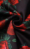 Dolly and Dotty Scarlette Midi Dress in Red Roses Print fabric