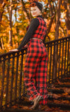 Dolly and Dotty Sylvia Jumpsuit in Red Tartan back