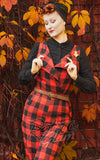 Dolly and Dotty Sylvia Jumpsuit in Red buffalo plaid